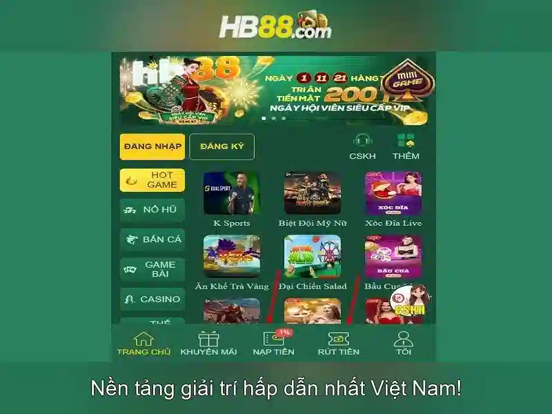 Slot game tại HB88